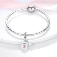 Auriculares inalámbricos creativos de Plata de Ley 925, cuentas en forma de corazón compatibles con pulsera Original Pandora, abalorios, regalo de joyería para mujer - details 2