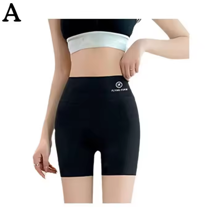 Pantalones cortos de yoga para correr y andar en bicicleta para mujer, monos deportivos transpirables, pantalones cortos de entrenamiento de verano de cintura alta para gimnasio - 1