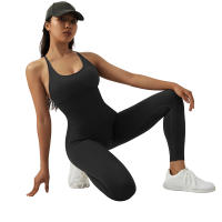 Mono ajustado para mujer, mono deportivo informal para todas las estaciones, ropa deportiva ajustada sin mangas, mono todo en uno, ropa para mujer - details 2