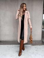 Chaqueta de lana elegante para mujer, Color sólido, manga larga, con vendaje, moda de invierno 2022 - details 3