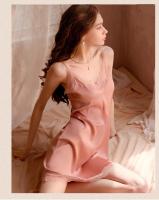 Pijamas de encaje sexy satén de seda de verano para mujer, nuevo conjunto de camisón de camisón con tirantes de alta gama modelos de verano - details 20