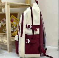 Mochila de Viaje Oxford Duradera - Bolso Escolar Casual Atractivo Visualmente con Correas Ajustables, Múltiples Compartimentos y Cierre de Cremallera, Diseño Blanco y Verde, Mochila Casual |   Bolso Casual Elegante |   Material Oxford - details 9