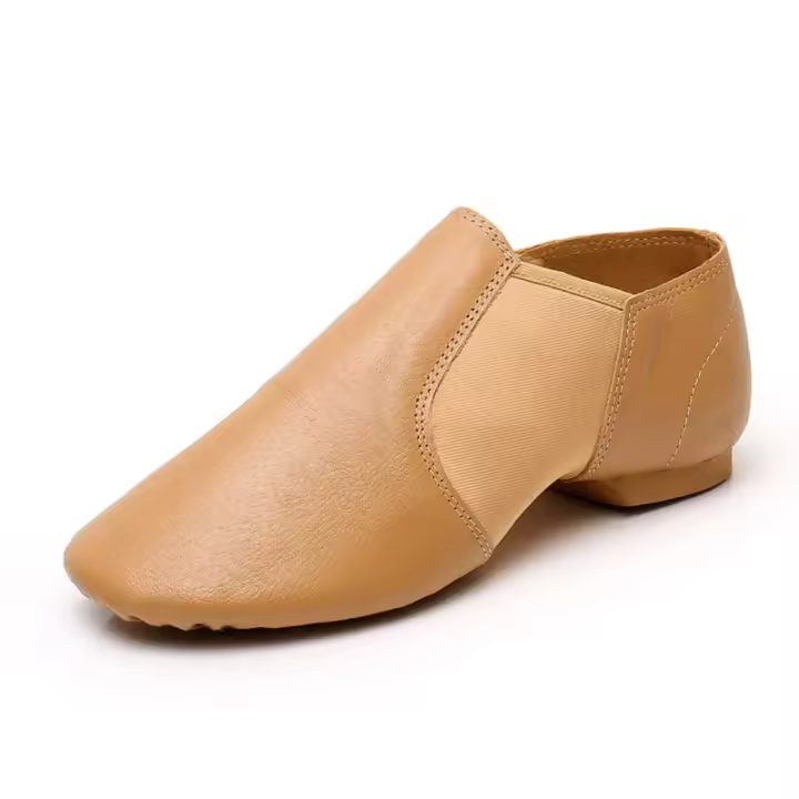 Zapatos de baile para adultos antideslizantes, color marrón y negro, genuinos para niñas, zapatos de jazz de alta calidad - 1