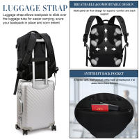 Mochila de viaje para hombre, Mochila impermeable para deportes al aire libre con carga USB, 40x20x25 - details 5