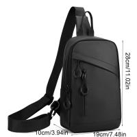 Bolso informal con tirantes laterales para hombre, bolso de pecho de Color sólido, bolso de hombro masculino, bolso deportivo, bolso cruzado para teléfono Oxford, deporte - details 1