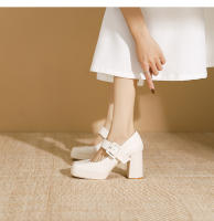 Zapatos Mary Jane de tacón alto con punta cuadrada, hebilla y tacón grueso. - details 19