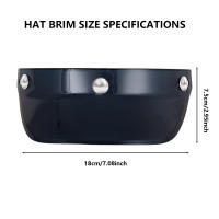 Casco Vintage para motocicleta, Protector de visera solar, Escudo de pico negro para proteger del sol - details 5