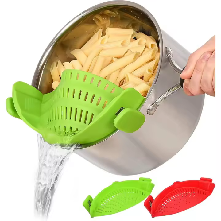 Colador de Alimentos de Malla Fina Filtro Escurridor de Silicona Resistente al Calor - 1
