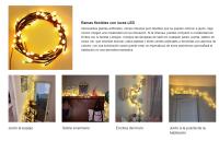 Ramas de Luces LED para Interior, 72 Amarillo Cálido LEDs, Cadena con Enchufe para Decoración de Navidad, Dormitorio, Hogar - details 3