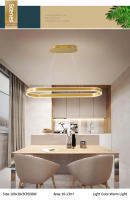 TOMAXIN-Luz LED colgante para comedor, sala de estar, dormitorio, lámpara de araña ovalada, 100CM - details 2