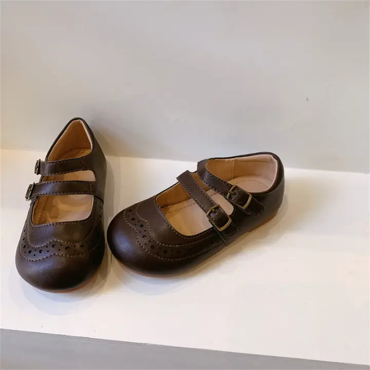 Retro boca poco profunda zapatos de cuero de los niños casual boca poco profunda zapatos Mary Jane - 1