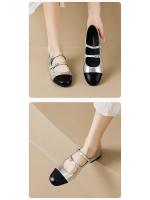 Zapatos Mary Jane plateados, estilo francés, planos de una sola tira, talla grande, para mujer, 2025 - details 4