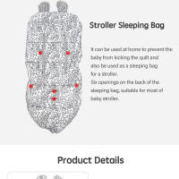 PANGDUBE-saco de dormir Universal para cochecito de bebé, saco de invierno a prueba de viento - details 10