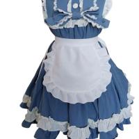 Delantal de cintura estilo camarera, disfraz de Cosplay blanco y negro, delantales de cocina, medio delantal bonito de poliéster, 1 Uds. - details 11