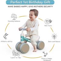 Bicicleta sin pedales para niños a partir de 1 año de equilibrio, juguetes para bebés de 1 año, bicicleta para bebés con 4 ruedas para bebés de 10 a 24 meses, primera bicicleta para niños y niñas como regalo - details 60