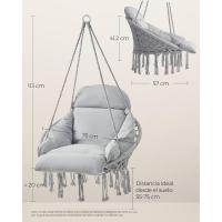 Silla Colgante Grande y Gruesa Ideal para Dormitorio, Balcón, Jardín, Sala de Estar - details 4