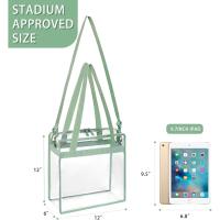 BAGAIL Bolsas Transparentes Aprobadas por el Estadio Bolso de Mano Transparente con Cierre de Cremallera Bandolera Bandolera con Correa Ajustable - details 56