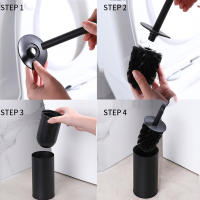 Juego De Cepillo Y Porta Cepillo Para Inodoro Con Diseño Profundo Para Limpieza Debajo Del Borde Compacto Y Oculto Adecuado Para Baño Moderno En RV - details 2