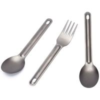 Cuchara De Titanio Con Mango Largo Para Camping Y Picnics Accesorios De Cocina Ambientales Utensilios De Cutlería Con Cuchara Y Fork EDC - details 18