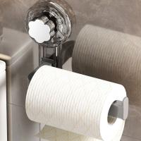 Soporte para pañuelos con ventosa montado en la pared, estante para pañuelos impermeable reutilizable, soporte de papel higiénico de plástico estable para oficina - details 4