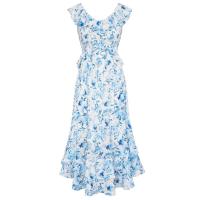 Elegante Vestido Maxi de Chiffon para Mujer GK Cuello en V sin Mangas, Estampado Transpirable, Clásico - details 19