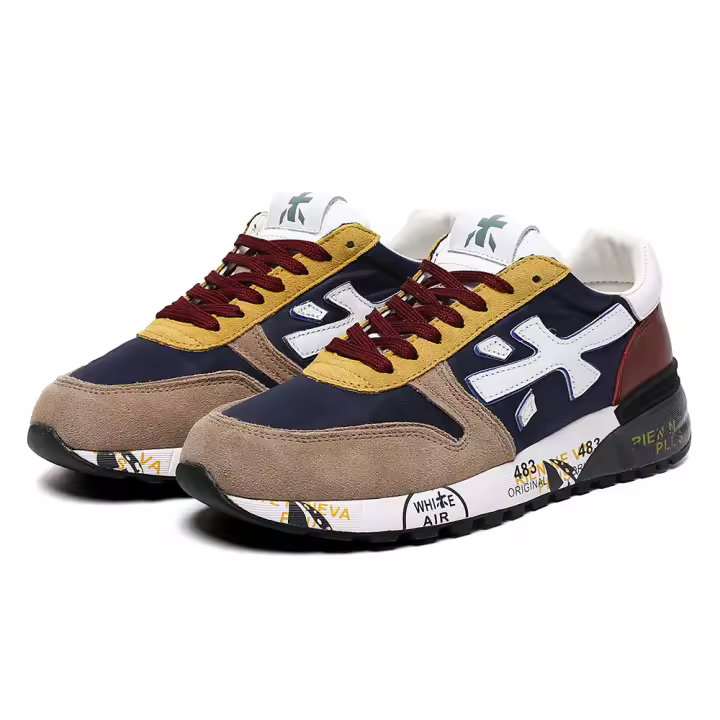 Nuevos zapatos masculinos de moda todos los días con zapatillas deportivas casuales de cuero retro transpirable de suela gruesa - 1