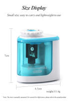 Tenwin-afilador de lápices eléctrico/Manual 2 en 1, hoja de acero helicoidal segura para estudiantes, suministros para niños y adultos, lápices de colores - details 4