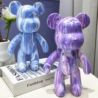 DIY Painting White Embryo Fluid Plastic Hand Painting Violence Bear Toy Model Doll Parent-child Building Block Bear Doll Gift - details 10