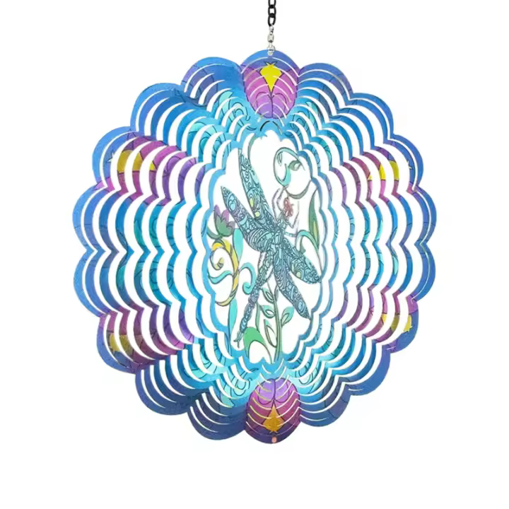 Spinner de viento de Metal de libélula, regalos para mujeres, mamá, abuela, esposa, colgante, decoraciones para exteriores e interiores - 1
