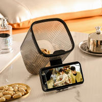 Cubo de basura Circular para escritorio, papelera ligera y portátil de lujo para oficina, dormitorio y cocina - details 1
