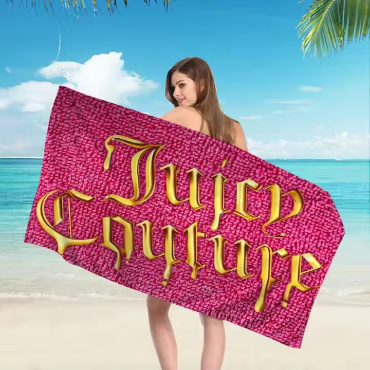 Moda J-juicy-couture Anime Spend Beach para niños, baño personalizado, piscina, regalo de vacaciones, toalla de Picnic - 1