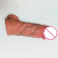 Empaque privado Sexy Sex Shop Funda de extensión realista Condones de silicona reutilizables para retrasar el agrandamiento para hombres Potenciador de consolador Juguetes eróticos - details 0