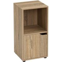 Estantería de Madera, Librería con Puerta y Compartimentos Abiertos, Mueble almacenaje, Organizador,en Color Natural de 119x29x59 cm para Estudio,Dormitorio,Salón, Oficina y Biblioteca - details 54