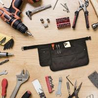 Cinturón de utilidad con bolsillos para estilista, cintura para jardín, bolsa de tijera de peluquería ajustable, delantal de trabajo para mujeres y hombres - details 3