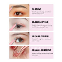 4pcs Eyebrow Hair Removal Tweezer Slant Edge Precision Tweezers with Tight Bite for Men Women & Kids - details 1