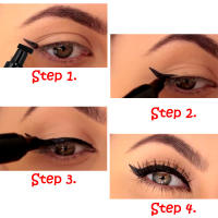 Handaiyan Hot Eye Makeup 2 en 1 Delineador de ojos con sello triangular de doble cabeza resistente al agua negro - details 2