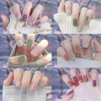 Pegatinas de Uñas de Gel de Plata Brillo Completo Adhesivo Fácil Manicura Francesa Sencilla Belleza - details 8
