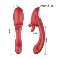 Empaque privado Vibrador Sexy 2 en 1 de Doble Estimulación para Clítoris Femenino Potente con Lengua para Clítoris y Punto G, Juguetes Sexuales Vibrantes para Adultos - details 6