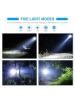 Linterna LED De Alta Potencia Para Camping Torcha Con 5 Modos De Iluminación Aleación De Aluminio Zoomable Impermeable Uso Con 3 Pilas AAA - details 3
