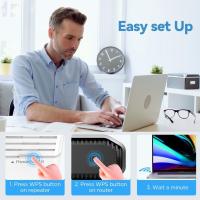 Amplificador de Señal WiFi de 1200Mbps Repetidor Inalámbrico de Doble 2,4GHz y 5GHz con 6 * 3 dBi Antenas - details 0