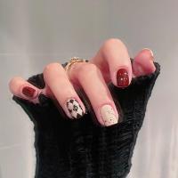 Caja de 24 piezas uñas removibles estilo corto parches uñas postizas uñas tabletas - details 44