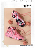 Cuero antideslizante y resistente al desgaste zapatillas de combate real versátil medio-top zapatos de baloncesto blanco y negro - details 5