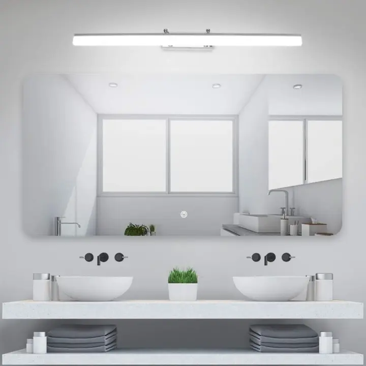 18W LED Lámpara de espejo Armario Baño Lámpara IP44 5500K Anti niebla Niebla Lámpara de gabinete de espejo de acero inoxidable Lámpara Espejo 180 °   Giratorio - 1