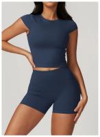 Camiseta deportiva de manga corta para mujer, Top ajustado de secado rápido, ropa informal para correr y Yoga - details 6