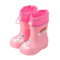 Botas De Lluvia Infantiles Dibujos Animados Con Cordón Elástico Impermeables Antideslizantes Para Niños Y Niñas Viaje Al Aire Libre Todas Las Estaciones - details 6