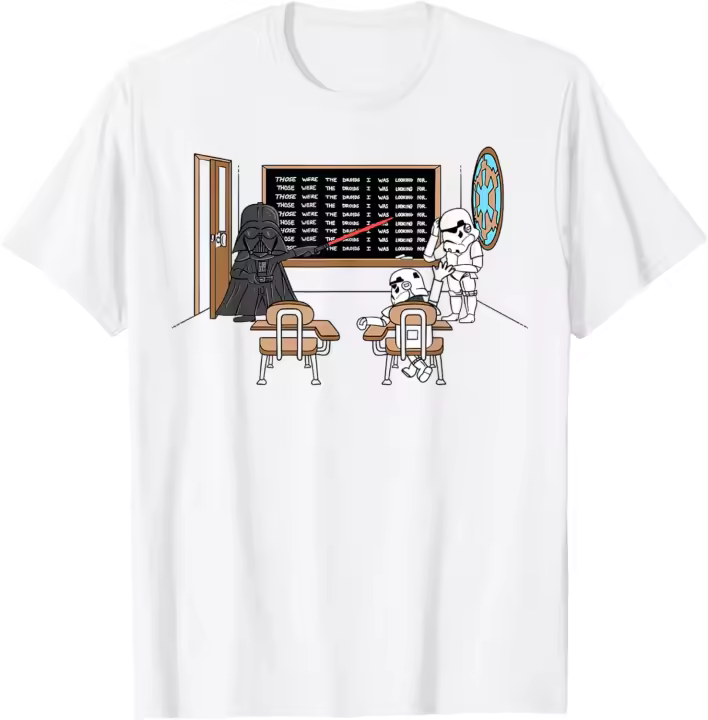 Darth Vader Eran los Droids Classroom Doodle camiseta - 1