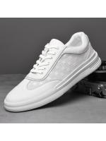 Zapatos Casuales para Hombre Auténtica Piel de Vaca, Baja Altura, Negro Puro, Moda, Zapatillas Deportivas - details 2