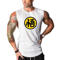 Camiseta sin mangas de algodón Muscleguys con logotipo de anime japonés para hombres algodón lavado en máquina para primavera/verano - details 10