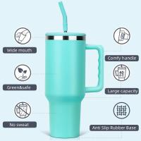 Taza de Viaje de 1182 ml 40oz con asa y Pajita, Termo para café frío y Caliente, Capacidad - details 24