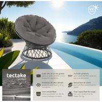 Muebles Jardín Exterior Resistentes a Intemperie, Sillón para Conjunto Jardín Exterior, Cojín Grande y Mullido, Altura Ajustable - Gris - details 9